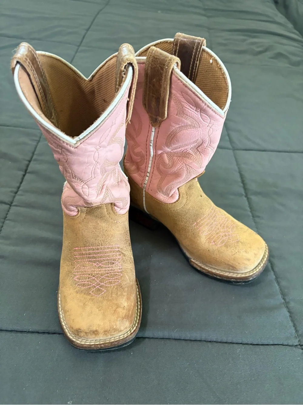 Roper Pink & Brown Girls Cowboy Boots - Youth Western Riding Boots